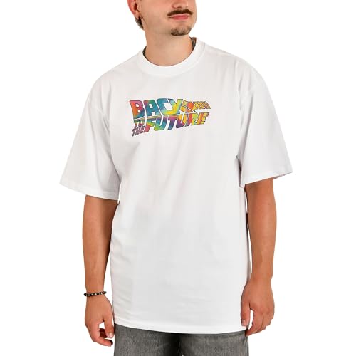 Elbenwald Ritorno al Futuro - T-Shirt Oversize Hoverboard Bianco - M