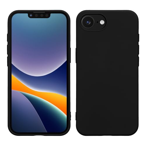 kwmobile Custodia Compatibile con Apple iPhone 16e Cover - Back Case per Smartphone in Silicone TPU - Protezione Gommata - nero matt