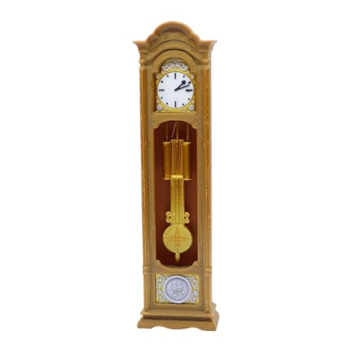 SZLIFE 1/12 Orologio Da Terra in Miniatura, Orologio a Pendolo in Acido Polilattico 13 Cm, Decorazioni per La Casa Delle Mini Bambole, Per Case Delle Bambole, Negozi E Esposizioni Sceniche