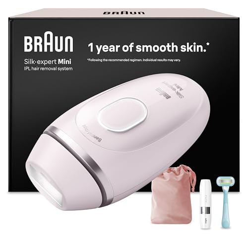 Braun Silk·Expert Mini Epilatore Luce Pulsata Smart, Epilazione Laser Peli Donna A Casa, Riduzione Permanente Dei Peli, Con Pochette, Mini Depilatore Viso, Rasoio Gillette Venus, PL1112