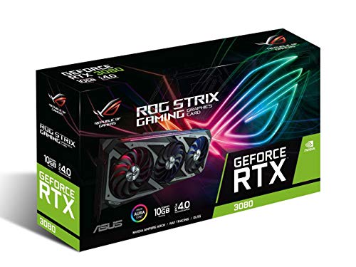 ASUS - Scheda grafica ROG STRIX GAMIMG NVIDIA GeForce RTX 3080 OC Edition, PCIe 4.0, 10 GB GDDR6X, HDMI 2.1, DisplayPort 1.4a, ventola di raffreddamento Axial-tech, slot 2.9, Super Alloy Power II