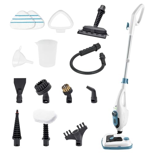 Di4 SteamClean Multi 12 ProMax, Lavapavimenti a Vapore Multifunzione 12 in 1, 1500W, Elimina 99,9% di Virus e Batteri, Scopa Vapore ECO, Steam Cleaner per tutta la casa, Pulitore Vetri, Pulisci Divano