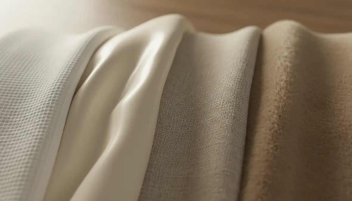 Tessuti per biancheria da letto: percalle, raso di cotone, lino naturale e flanella a confronto