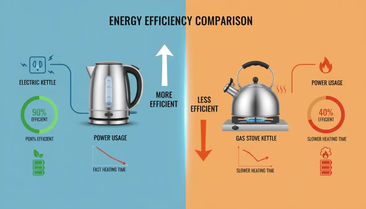 Confronto efficienza energetica bollitore elettrico rispetto a fornello a gas