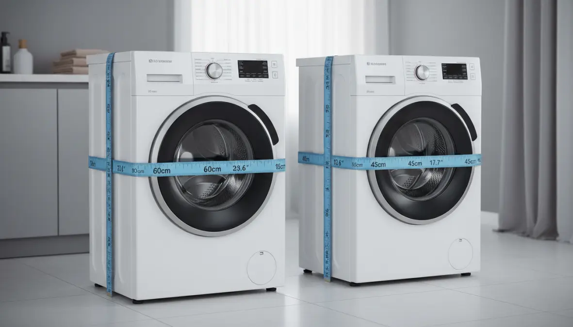 Confronto dimensioni lavatrice slim e standard per scegliere capacità carico giusta