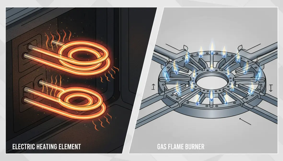 Differenza tra resistenze elettriche del forno e bruciatori a gas