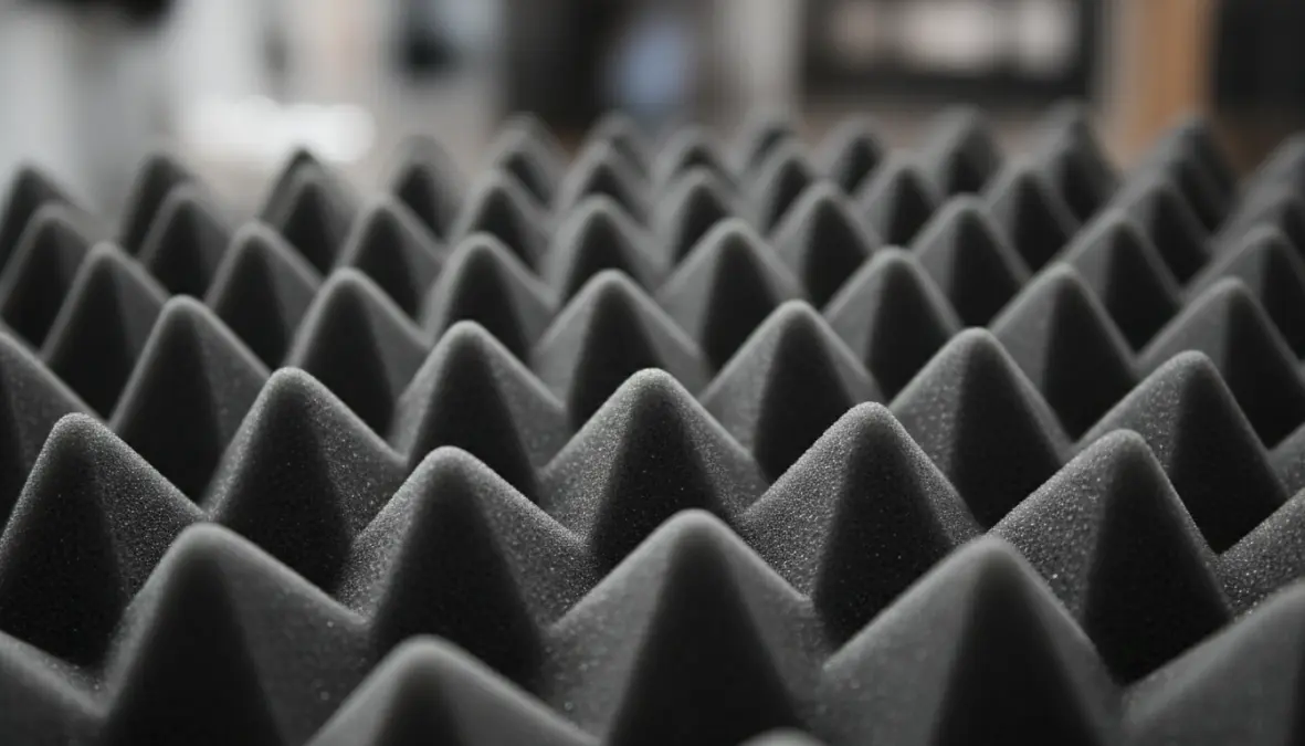 Pannelli fonoassorbenti piramidali in poliuretano per isolamento acustico