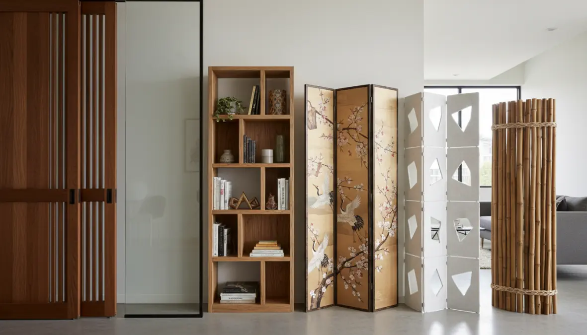 Diverse tipologie di pareti divisorie interne e pannelli divisori per ambienti casa