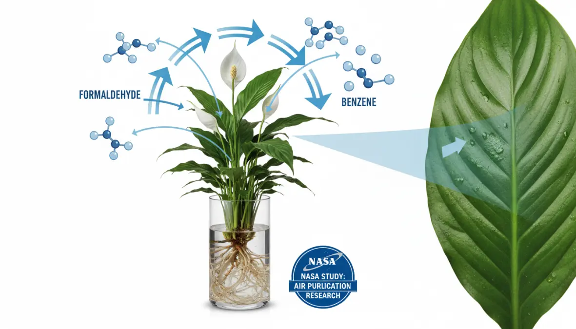 Processo di fitodepurazione piante che purificano aria con assorbimento sostanze tossiche