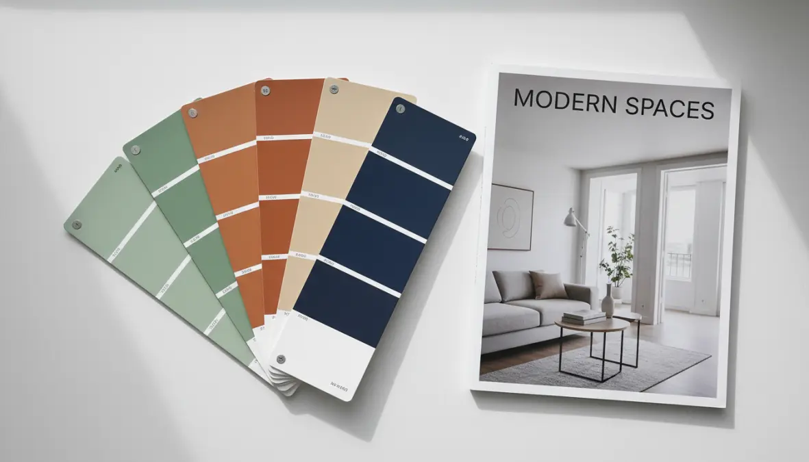 Palette colori pareti casa di tendenza per pittura interni moderna