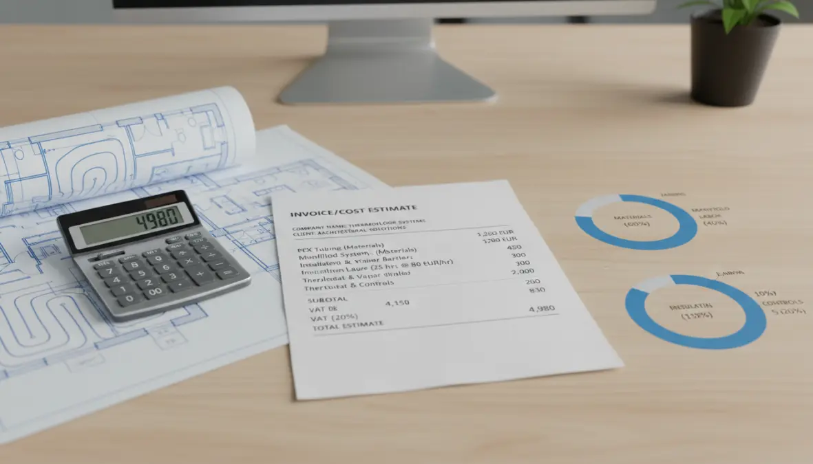 Preventivo e calcolo dei costi di installazione del riscaldamento a pavimento al mq