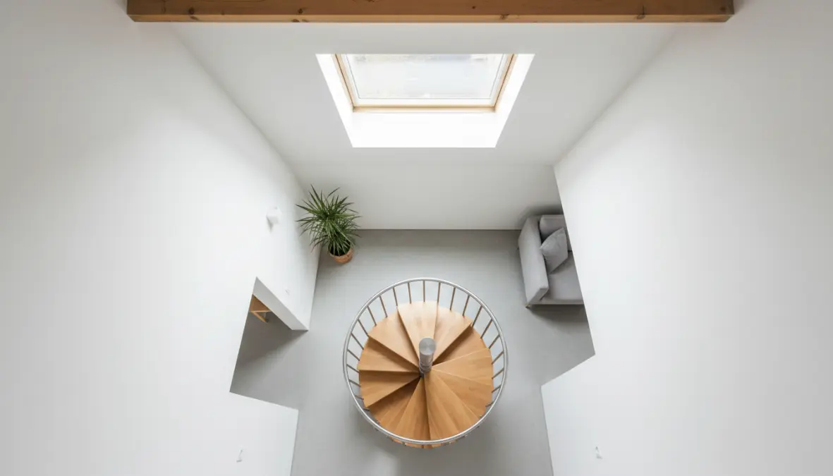 Scale interne salvaspazio: scala a chiocciola compatta per piccoli ambienti