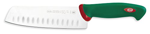 Sanelli Premana Professional Coltello Giapponese Olivato, Acciaio, Verde/Rosso, 31.0x3.0x6.0 cm