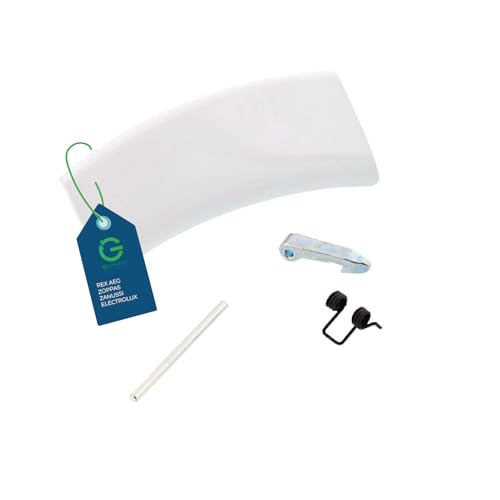 G GRIMALDI Kit Maniglia Obl&ograve; Lavatrice Compatibile REX ELECTROLUX 4055186607| Leva Porta 129x55 mm Completa Di Molla Perni Nasello
