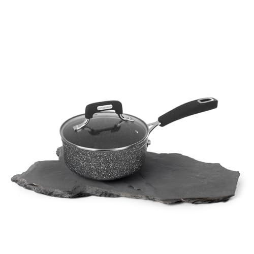 KASANOVA pentola antiaderente 16 cm con coperchio, per induzione e tutti i piani cottura New Petra Dark