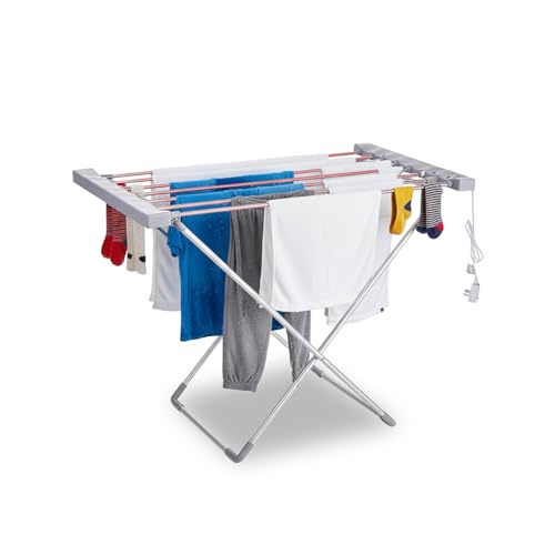 Wintem ClassiDry Stendino Elettrico 120W, Capacit&agrave; 20kg, 8 Barre Riscaldanti &ndash; Stendibiancheria Pieghevole - Asciugatura Rapida ed Efficiente - Stendi Biancheria con Protezione IXP1