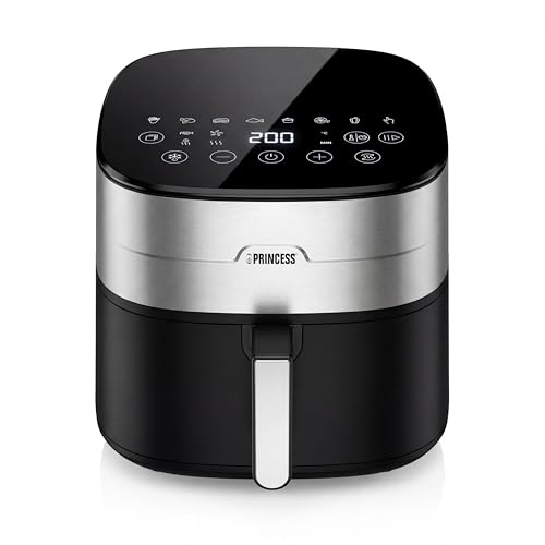 Princess Dual Heat Airfryer 8L XXL, Friggitrice ad aria con Doppio Elemento Riscaldante per una Cottura più Rapida e Risultati Croccanti, 15 in 1, Senza BPA e PFAS, 2000 W, 182280
