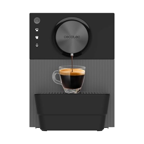 Cecotec Macchina da Caffè Superautomatica Compatta Cremmaet Cube. 1350W, Sistema Pressatura 10g, Pre-Infusione, 19 Bar, Sistema Thermoblock, 5 Livelli Macinatura, Pannello Controllo Tattile