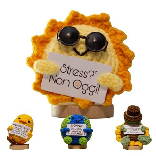 TerraDesign&reg; - Oggetto Design Arredo - Statuetta Forma Sole Decorativa - Idea Regalo Compleanno Uomo, Donna - Soprammobile Motivazionale Simpatico Lei, Lui, Colleghe Amici - Porta Fortuna Casa Ufficio