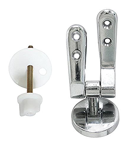 Vigor-Blinky Idroblock 03035001 Coppia Cerniere Per Sedili Wc, Attacco Universale, 8 Viti In Inox, Cromato