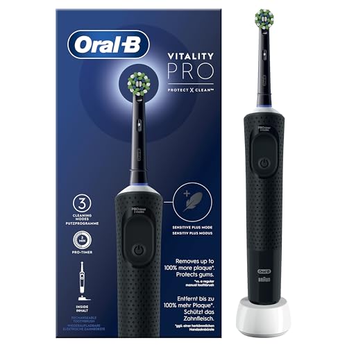 Oral-B Spazzolino Elettrico Ricaricabile Vitality Pro Nero, 1 Testina. 1 Spazzolino