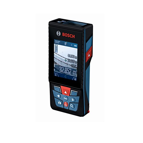 Bosch Professional Distanziometro laser GLM 120 C, fotocamera, trasferimento dati Bluetooth, misurazione 0,08 &ndash; 120 m, con cinturino di trasporto, cavo micro-USB e caricabatteria, custodia protettiva