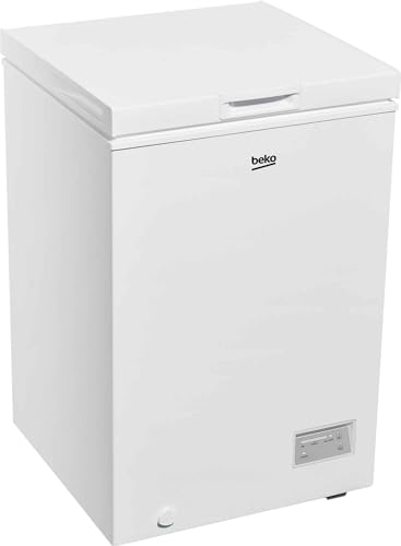 BEKO - CF100EWN - Congelatore Orizzontale, Classe E, Statico, Volume Totale Netto: 98lt, Controllo elettronico, Colore Bianco, Dimensioni HxLxP: 84,5 x 54,5 x 54,5