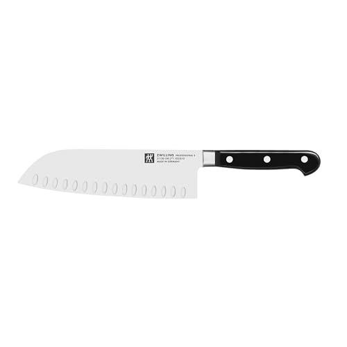 ZWILLING Coltello Santoku, Lunghezza Lama 18 cm, Lama Larga, Acciaio Inox Speciale/Impugnatura in Plastica, Professional S