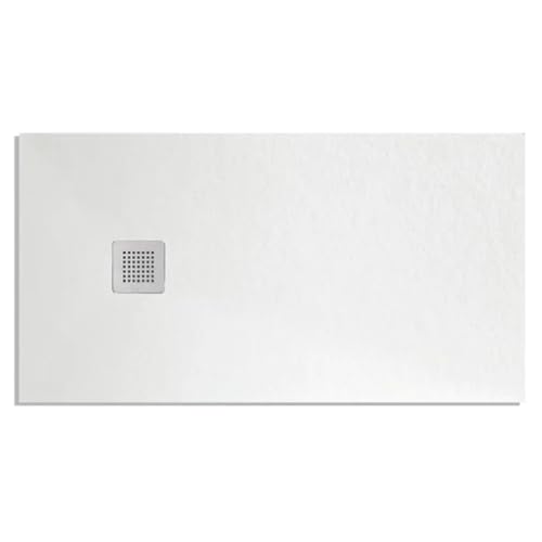 BARBOTTINA Piatto doccia rettangolare in marmoresina bianco modello stone free h 2,8 cm (Bianco, 70x90 cm)