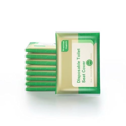 Lotas Italy - Copriwater Usa e Getta 50 pezzi (5x10), Copri WC Monouso Spesso Impermeabile Biodegradabile 42,5x36 cm, Igienico, Ecologico, Tascabile, Gettabile nel WC, Busta Richiudibile, Forme U/O/V