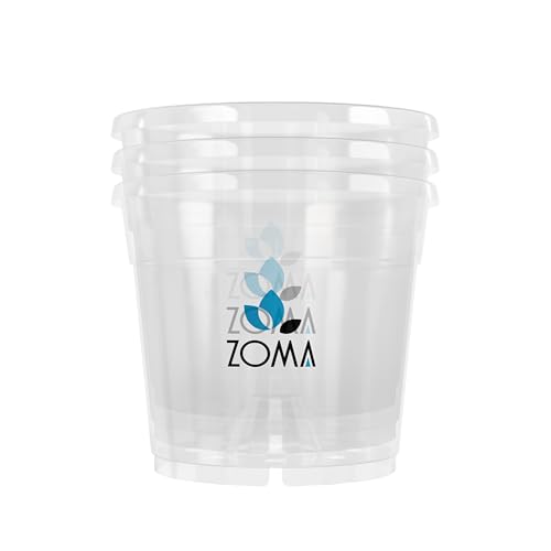 ZOMA - Set 3 Vasi Trasparenti per Orchidee a fondo rialzato, Vasi per orchidee in plastica con Fori di Areazione Ideali per la cura delle Orchidee, Vaso trasparente di Alta Qualit&agrave; - &Oslash; 12Cm