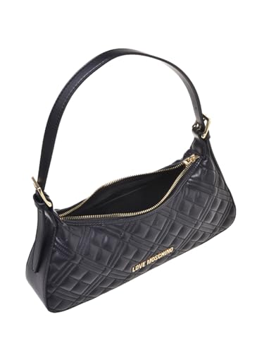 Love Moschino BORSA QUILTED PU NERO+GAL.ORO