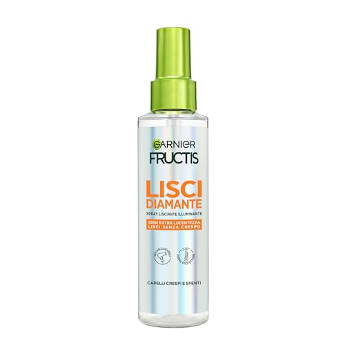 Garnier Fructis Spray Lisciante, Per Capelli Indisciplinati, Capelli Luminosi e Lisci, Protezione Dall'Umidit&agrave; e Dal Calore, Senza Effetto Crespo, Fructis Diamond Sleek, 150 ml