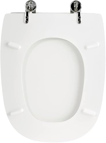 Copriwater in LEGNO MDF laccato bianco per Square della Pozzi Ginori con cerniere cromate