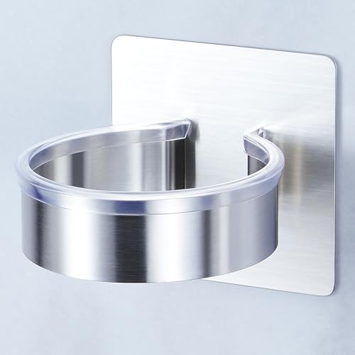 YYBO Porta phone bagno da muro, porta asciugacapelli da parete, porta phon da muro, in Acciaio Inossidabile porta phon senza foratura Supporto asciugacapelli per Bagno, Barbiere, Hotel