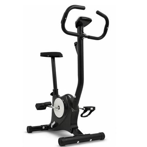 Cyclette Bike da Camera per Dimagrire e Tonificare Glutei e Gambe, Resistenza Regolabile Sensori Cardio Display LCD Sella Regolabile Allenamento Fitness