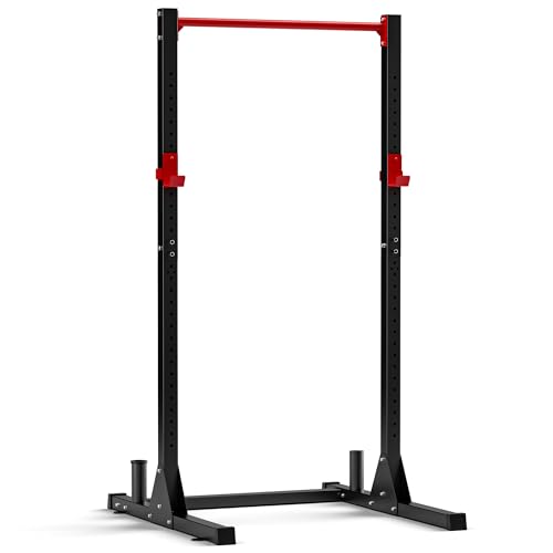 Ultrasport Power Rack Tower I Squat Rack I Power Cage con Barra de Dominadas I Pull-Up Bar con J-Hooks Regolabili, Portabilanciere e Portadischi, Capacit&agrave; di Carico di 200 kg