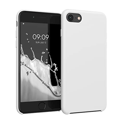 kwmobile Cover per Apple iPhone SE (2022/2020) / iPhone 8/7 Custodia - Back Case per Smartphone in Silicone TPU - Protezione Gommata - bianco