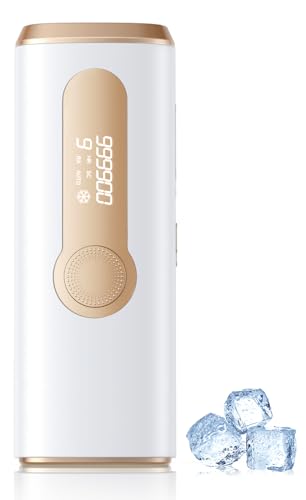 Haarlosy Epilatore Luce Pulsata con Ghiaccio - 3 IN 1 IPL Epilatore Laser per Donna e Uomo, 9 Livelli di Energia Regolabile Adatto a Corpo, Viso, Ascelle, Gambe Sensibili OPI03