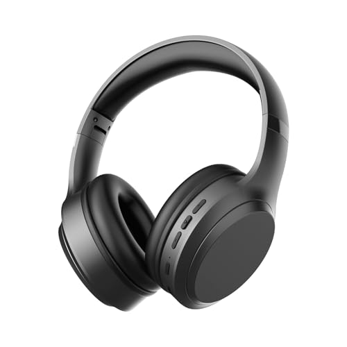 elzle Cuffie Bluetooth Over-Ear con 82 Ore di Autonomia, Bluetooth 5.3, 3 Modalit&agrave; EQ, Microfono Incorporato, Design Leggero e Pieghevole per Viaggi, Lavoro e Gaming
