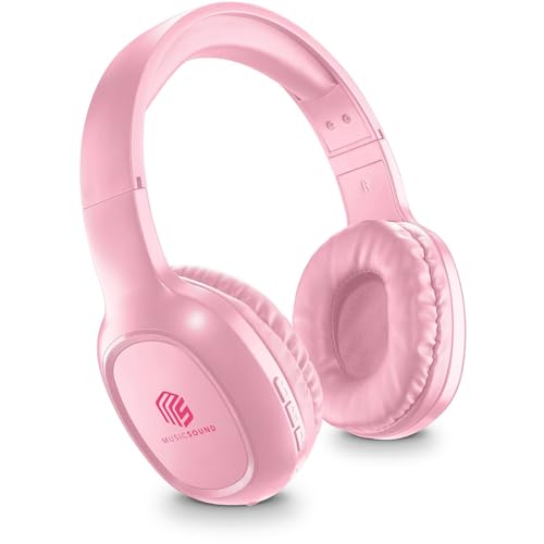 Music Sound | HEADBAND Bluetooth Basic | Cuffie on Ear Bluetooth con Archetto Estendibile - PlayTime 14h - Colore Rosa, One Size