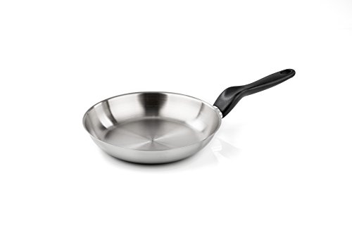 Barazzoni Le Inoxidabili Padella, &oslash;20 cm, Made in Italy, Acciaio Inox 18/10, Induzione+Gas, Triplo fondo, PFAS free