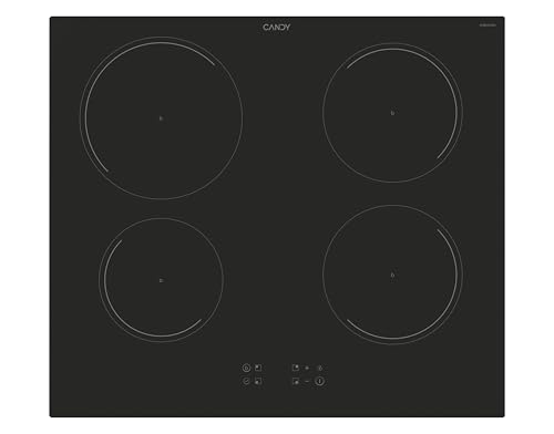 Candy Idea Piano Cottura a Induzione 4 Fuochi in Vetroceramica, Cottura Rapida con Funzione Booster, Power Management per Ottimizzare i Consumi, Blocco di Sicurezza, 59 x 52 x 6 cm, Nero - CITT642C/E1