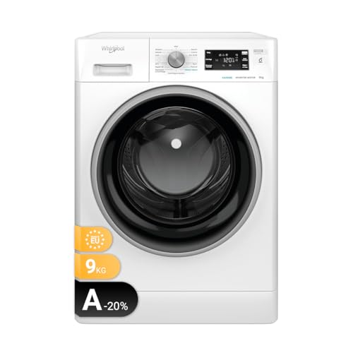 Whirlpool FFB R849 BSV IT - Lavatrice 9 kg Libera Installazione, Carica Frontale, 1400 Giri/Min, Classe A-20%, Tecnologia 6&deg; SENSO, Vapore Steam Refresh, FreshCare+. Dimensioni: 59,5cm x 63cm x 85cm