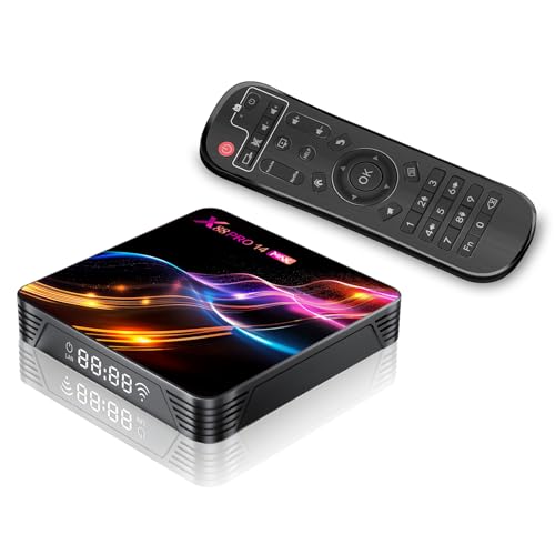 GREVA 8K Android 14.0 TV Box 2026, 8K Android Box 4 GB RAM 64 GB ROM, Smart TV Box RK3528 unterstützt Chipsatz 2,4 GHz/5,0 GHz Dual WiFi6 HDR10 BT5.0 USB3.0 Ethernet LAN 3D HD Smart Media-Streaming