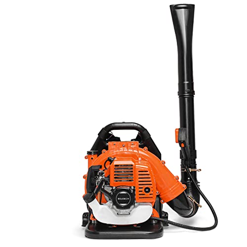BOUDECH Soffiatore a Zaino 43cc 1.25Kw Semi-Professionale ed Ultra-Leggero con tracolle imbottite Max-Comfort e velocit&agrave; di soffiaggio foglie fino a 150Km/h