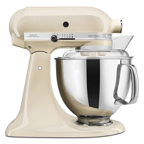 Kitchenaid Planetaria - Artisan - Robot da Cucina con testa inclinabile e 7 accessori - 4.8 L - Impastatrice - Color Crema