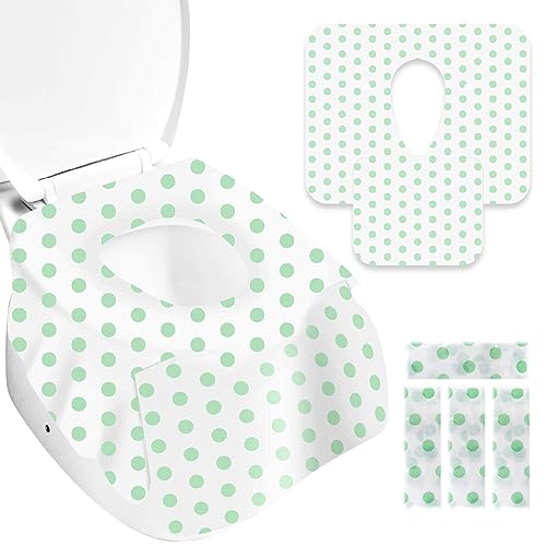 Gimars 30PCS Copriwater Monouso Antibatterico per Bambini e Adulti ExtraGrande Coprisedili Portatili Biodegradabili Impermeabili Usa e Getta da WC Gabinetto Toilette da Viaggi Campeggio