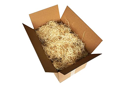 TRUCIOLO LEGNO PER CESTE 1KG Paglia in legno naturale per confezioni natalizie pasquali e cesti regalo, imballo di lana di legno essiccata da riempimento