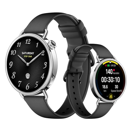 XIAOMI Watch S4 41mm: smartwatch compatto ultra-leggero da 32g, previsione ciclo, controllo della salute con un tap, 150+ modalit&agrave; sportive, funzioni sicurezza, HyperOS 3, cinturino fluororubber Nero